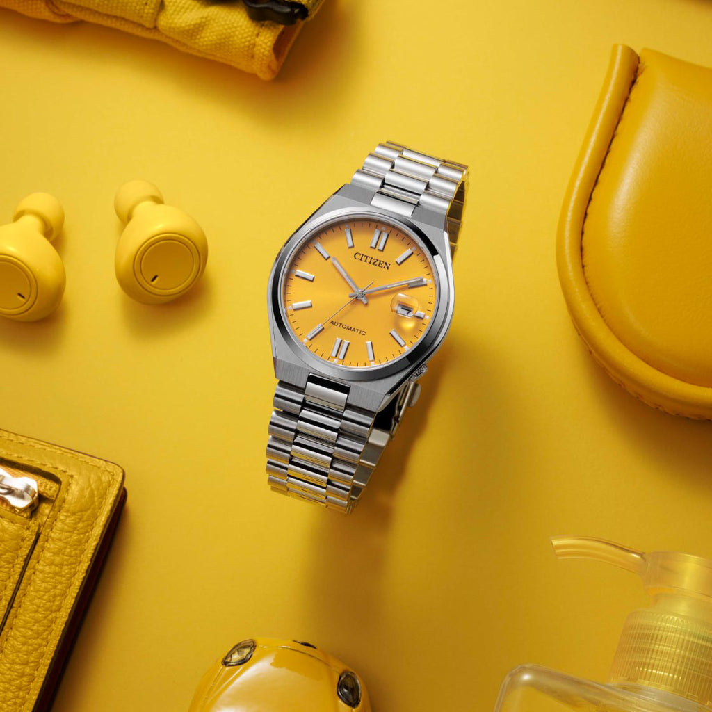 CITIZEN NJ0150-81Z - BOLD PERFORMANCE WITH YELLOW DIAL & STAINLESS STEEL STRAP