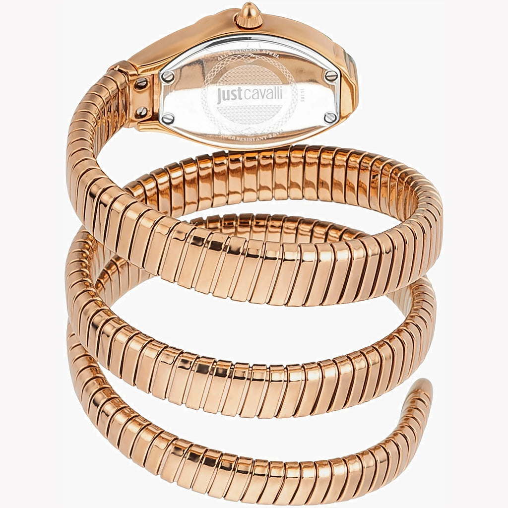 JUST CAVALLI Women's Watch with Rose Gold Stainless Steel Case and Rose Gold Stainless Steel Band