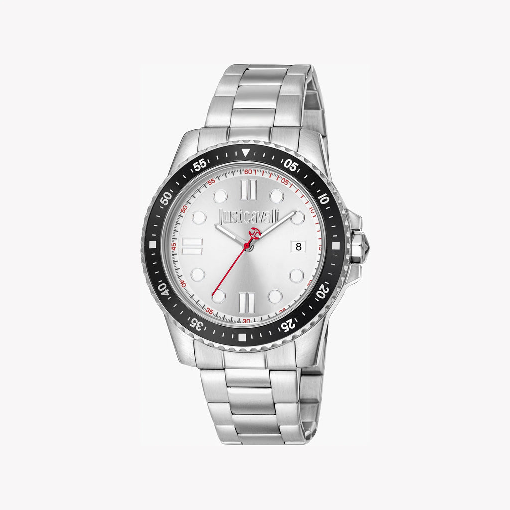 JUST CAVALLI ELEGANCE 42MM MEN'S STAINLESS STEEL WATCH - A TIMELESS SOPHISTICATION