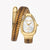 JUST CAVALLI Women's Watch with Gold Stainless Steel Case and Gold & Brown & Black Stainless Steel Band