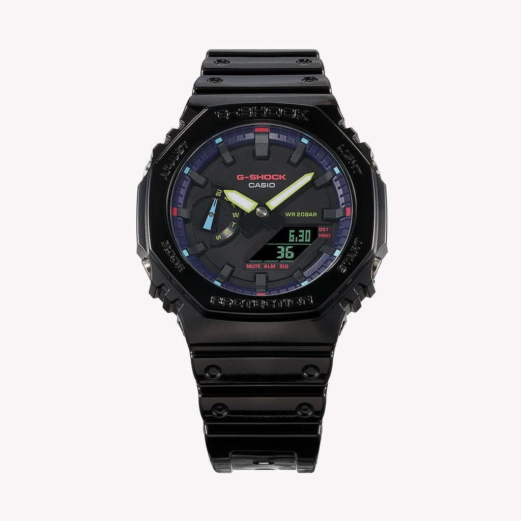 CASIO G-SHOCK GA-2100RGB-1ADR BLACK ADVENTURE - MEN'S STYLISH & RESILIENT TIMEPIECE