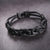 ZINK Men's Black Stainless Steel & Leather Bracelet | ZJBC0388