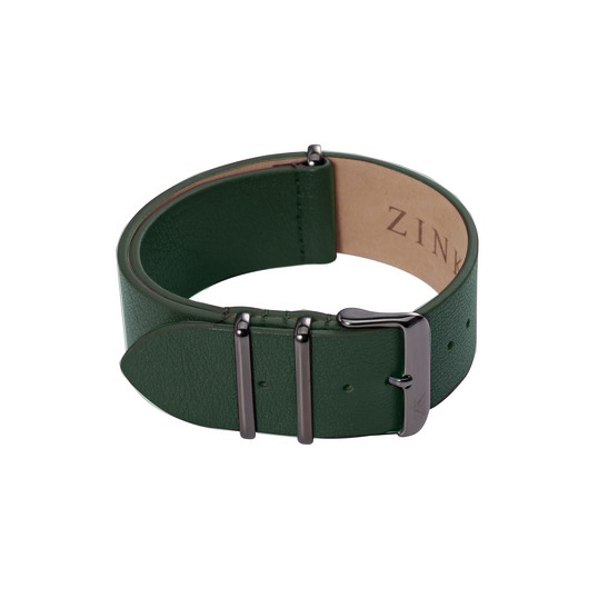 ZLB001DGB-22 Zink Textured Genuine Leather Strap Outlet