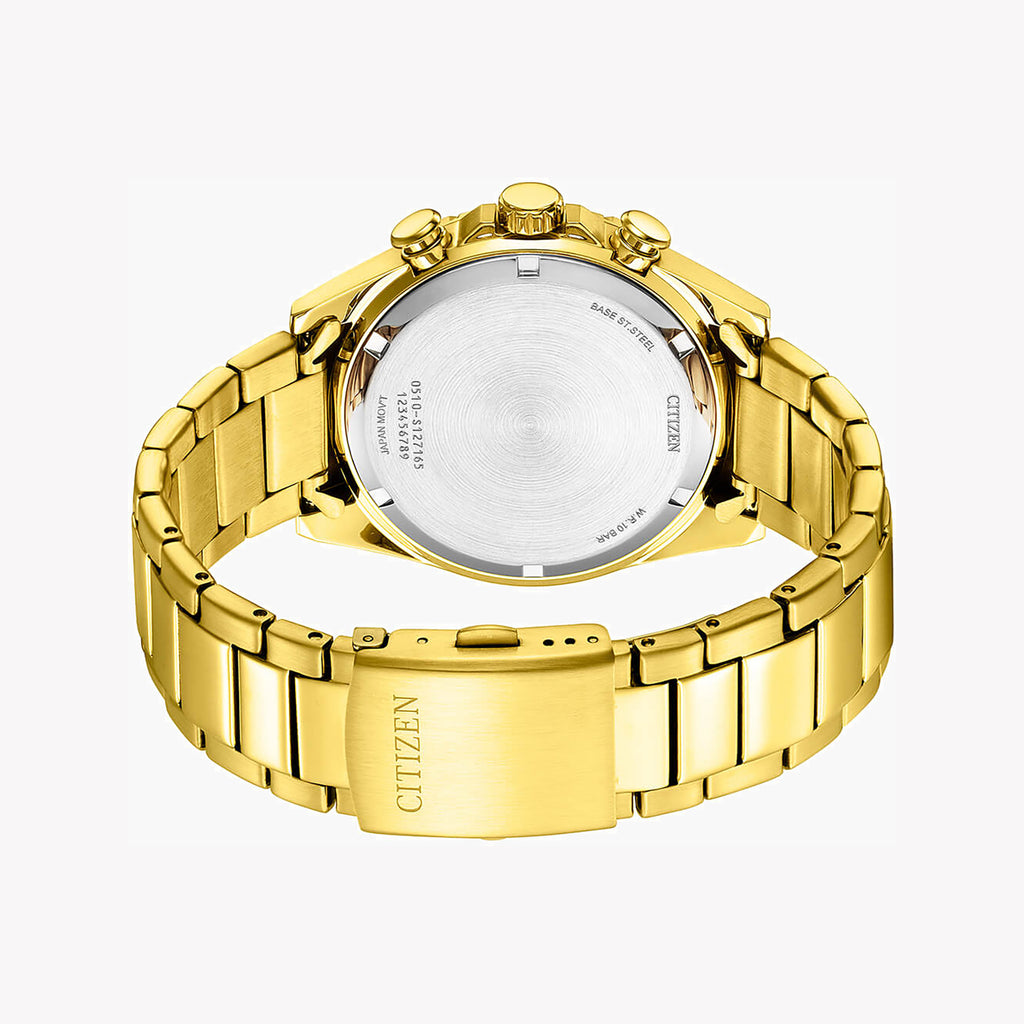 CITIZEN AN3652-55E - BOLD LUXURY CHRONOGRAPH MEN'S WATCH in Radiant Gold & Black Dial