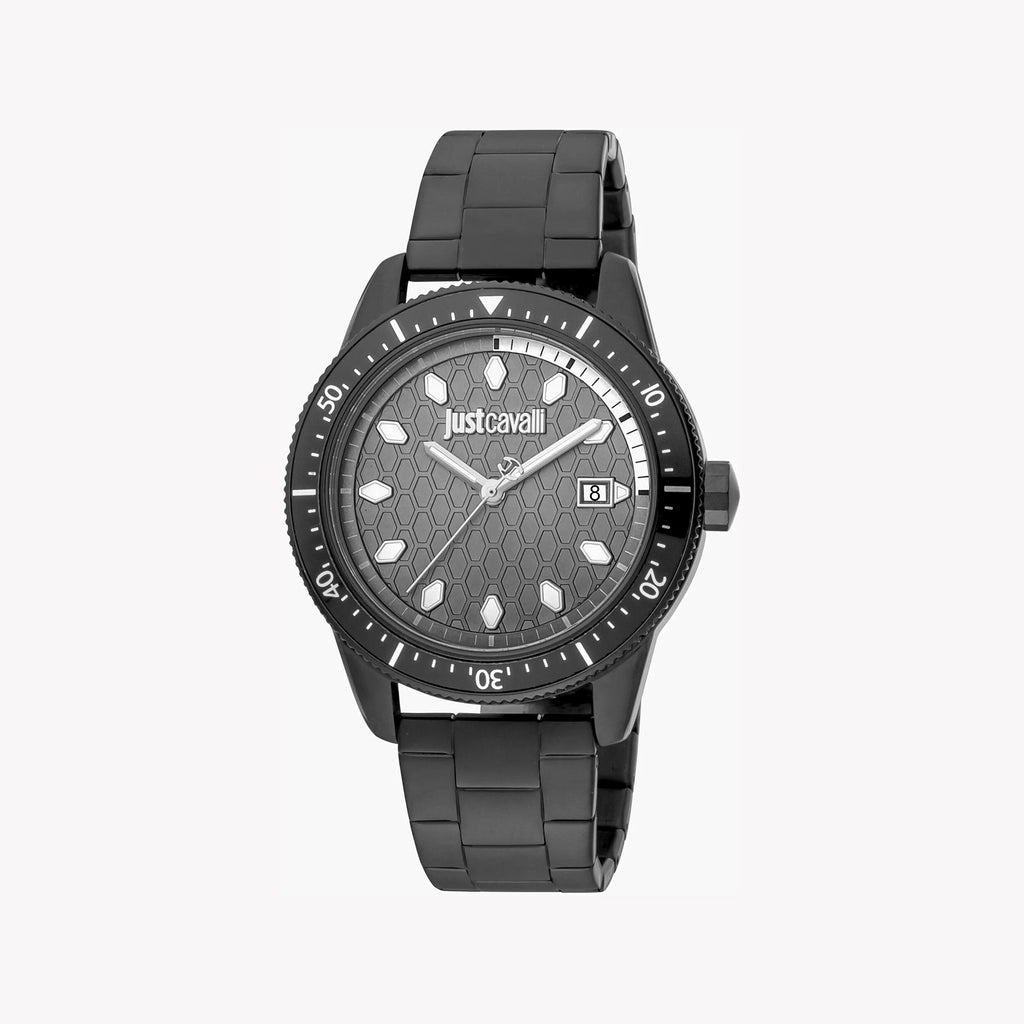 JUST CAVALLI JC1G179M0085 ELEGANCE REDEFINED - MEN'S BLACK STAINLESS STEEL WATCH