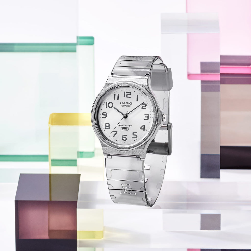 CASIO MQ-24S-8BDF TIMELESS ELEGANCE - ULTRA-LIGHTWEIGHT GRAY RESIN WOMEN'S WATCH