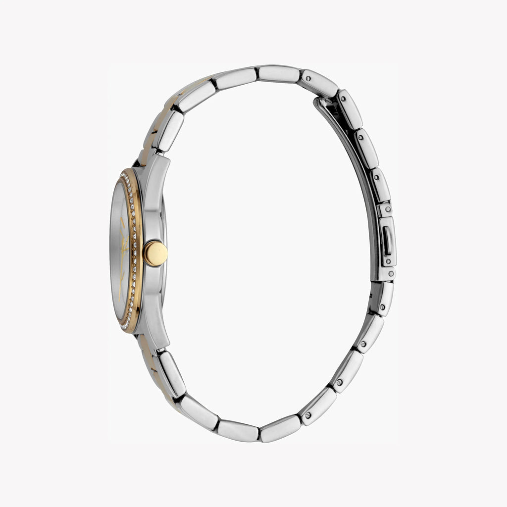 ESPRIT Women's Watch with Silver Stainless Steel Case and Silver & Gold Stainless Steel Band