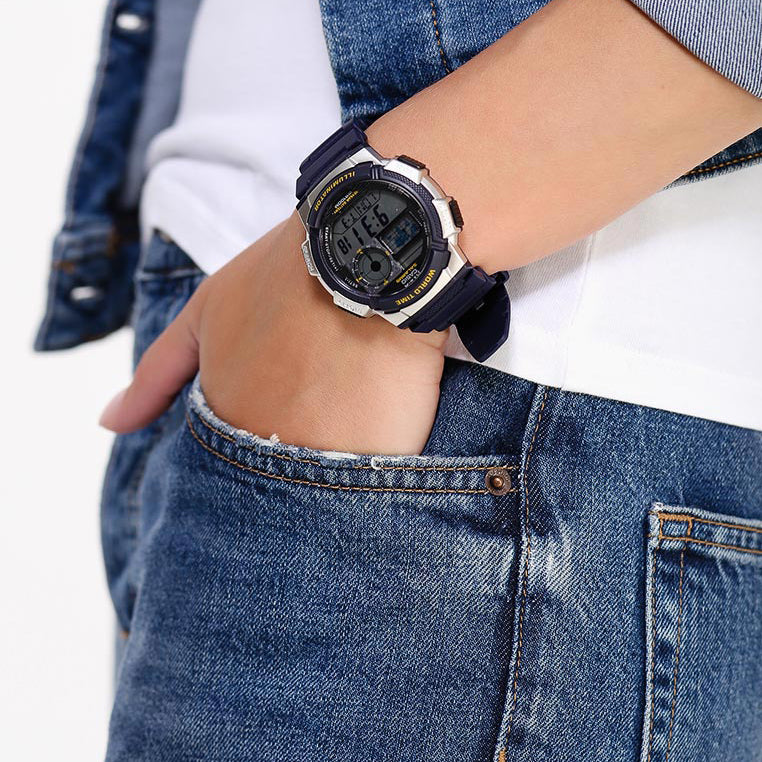 CASIO AE-1500WH-1AVDF ADVENTURE READY - MEN'S SPORTY DIGITAL WATCH WITH BLACK RESIN BAND