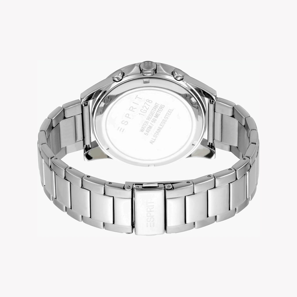 ESPRIT MEN'S TIMELESS ELEGANCE - SILVER STAINLESS STEEL WATCH WITH ROUND DIAL