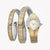 JUST CAVALLI Women's Watch with Silver Stainless Steel Case and Silver & Gold Stainless Steel Band