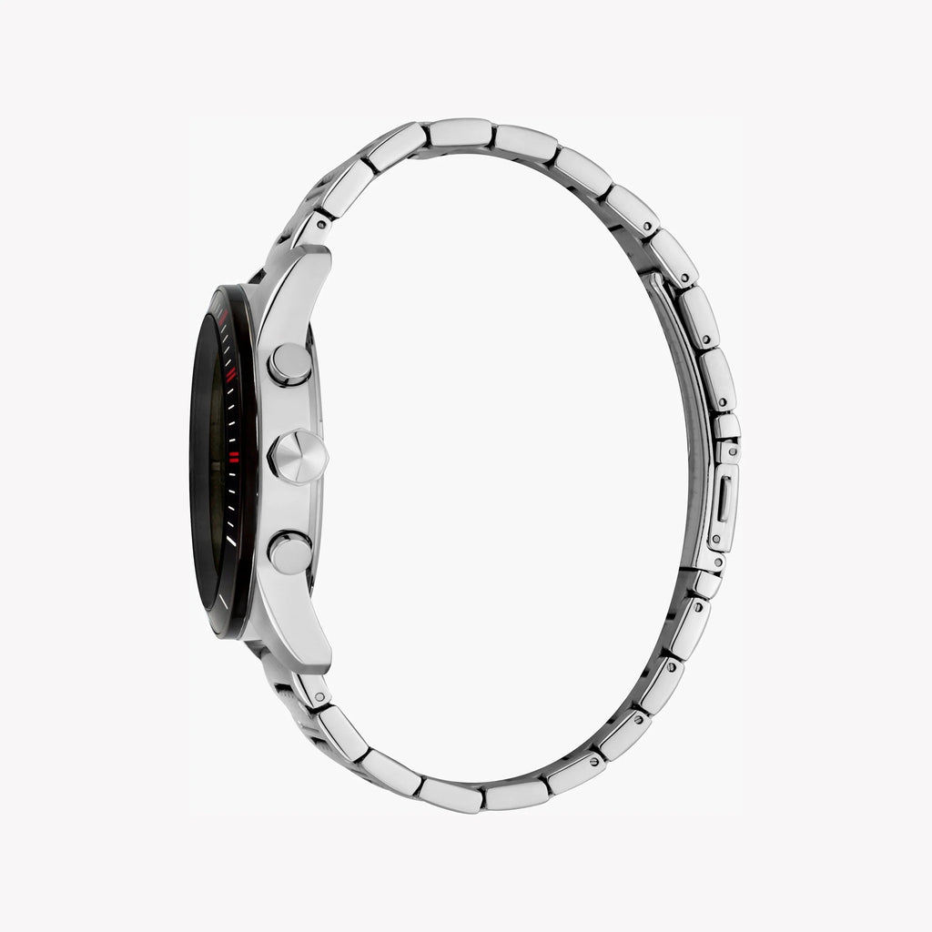 JUST CAVALLI JC1G166M0075 - ELEGANT MEN'S TIMEPIECE WITH BLACK DIAL & SILVER STAINLESS STEEL BAND