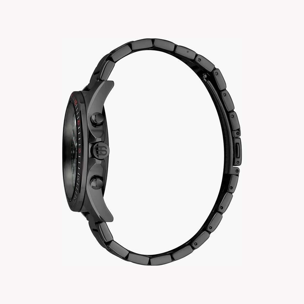 ESPRIT BLACK ELEGANCE - STYLISH MEN'S WATCH with Black Stainless Steel Band and Dial, 44mm Round Case