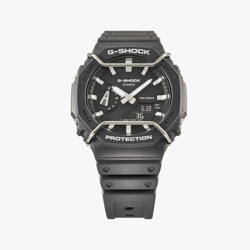 CASIO G-SHOCK GA-2100PTS-8ADR OAK COMPACT - BOLD GRAY ADVENTURE Men's Watch with sleek gray resin band and dial