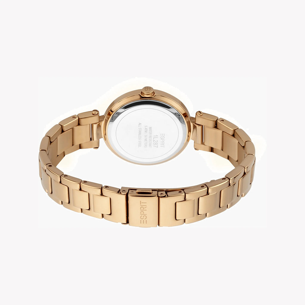 ESPRIT Women's Watch with Rose Gold Stainless Steel Case and Rose Gold Stainless Steel Band