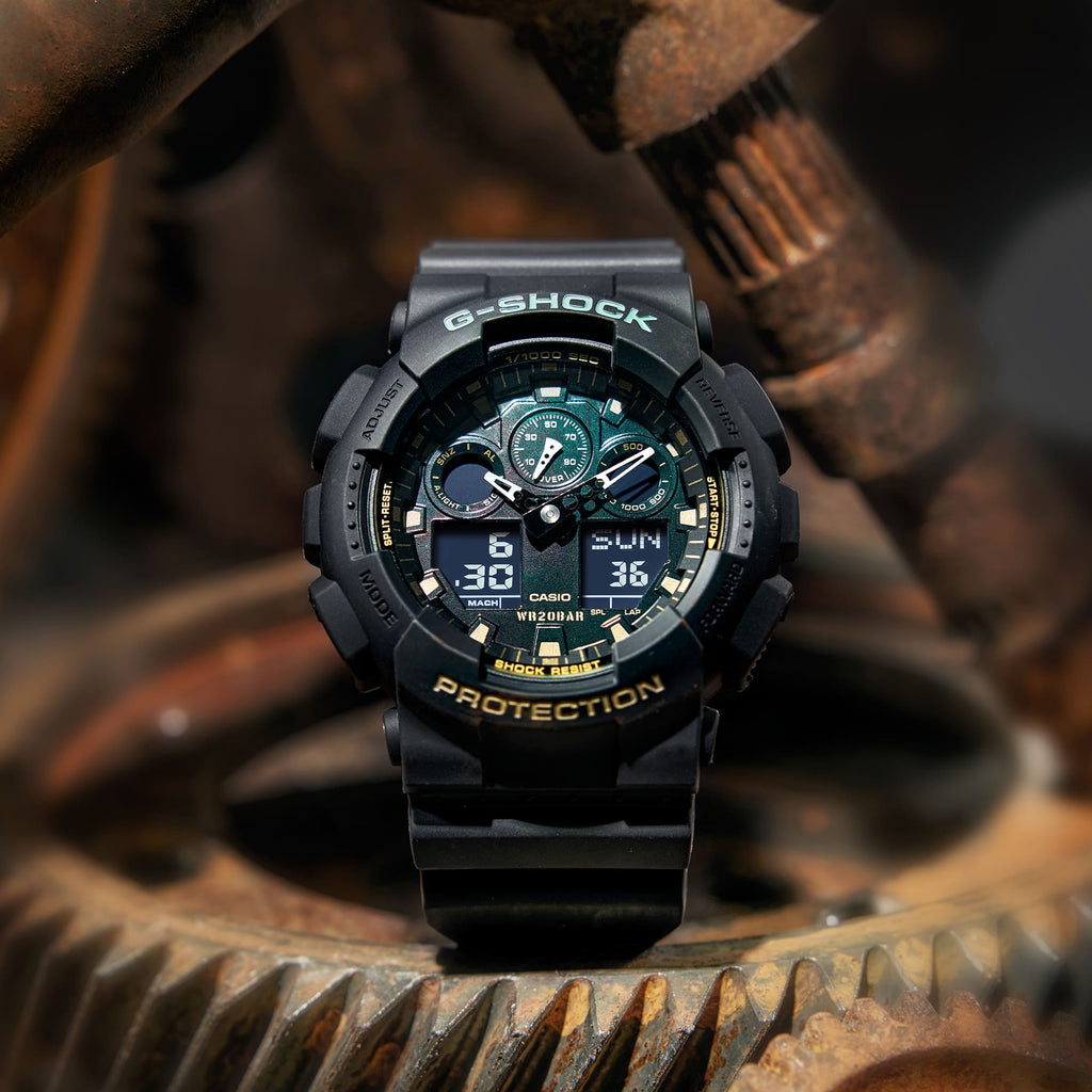 CASIO G-SHOCK GA-100RC-1ADR ADVENTURE READY - MEN'S ULTIMATE BLACK RESIN SPORT WATCH
