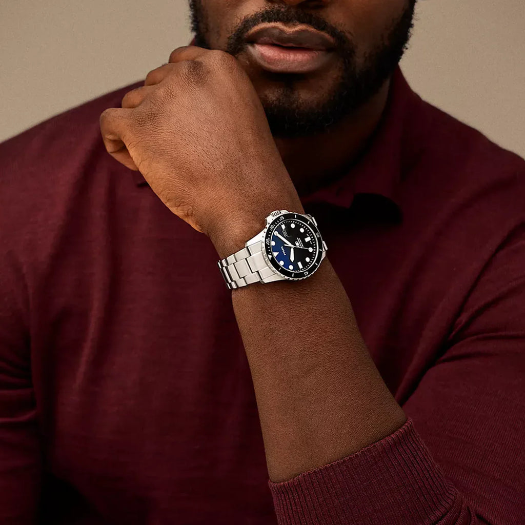 Fossil Blue Dive Three-Hand Date Stainless Steel Watch FS6038