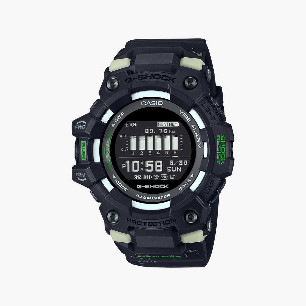 CASIO G-SHOCK GBD-100LM-1DR ADVENTURE READY - SPORTY BLACK DIGITAL MEN'S WATCH with advanced fitness tracking and 200m water resistance
