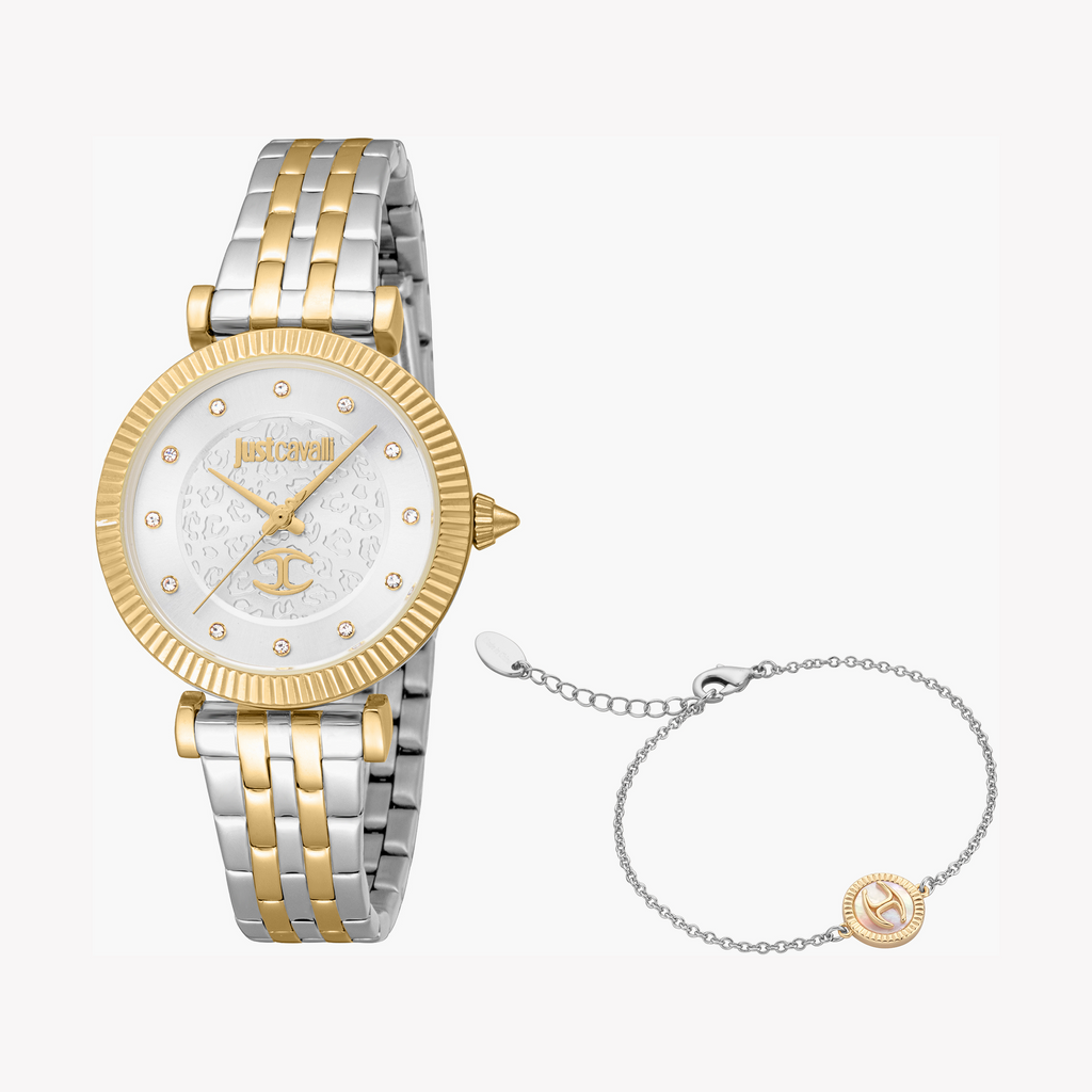 JUST CAVALLI JC1L266M0055 RADIANT ELEGANCE - WOMEN'S TWO TONE STAINLESS STEEL WATCH