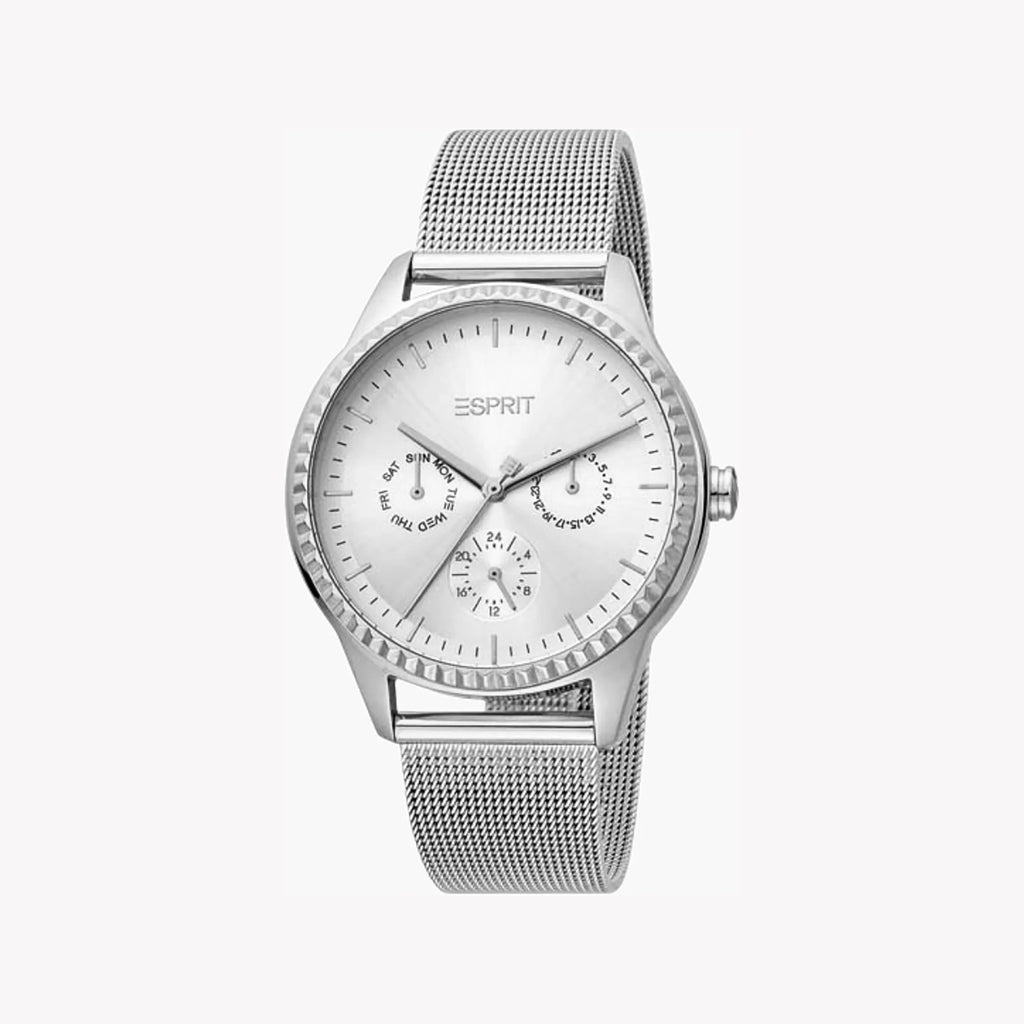 ESPRIT Women's Watch with Silver Stainless Steel Case and Silver Stainless Steel Band