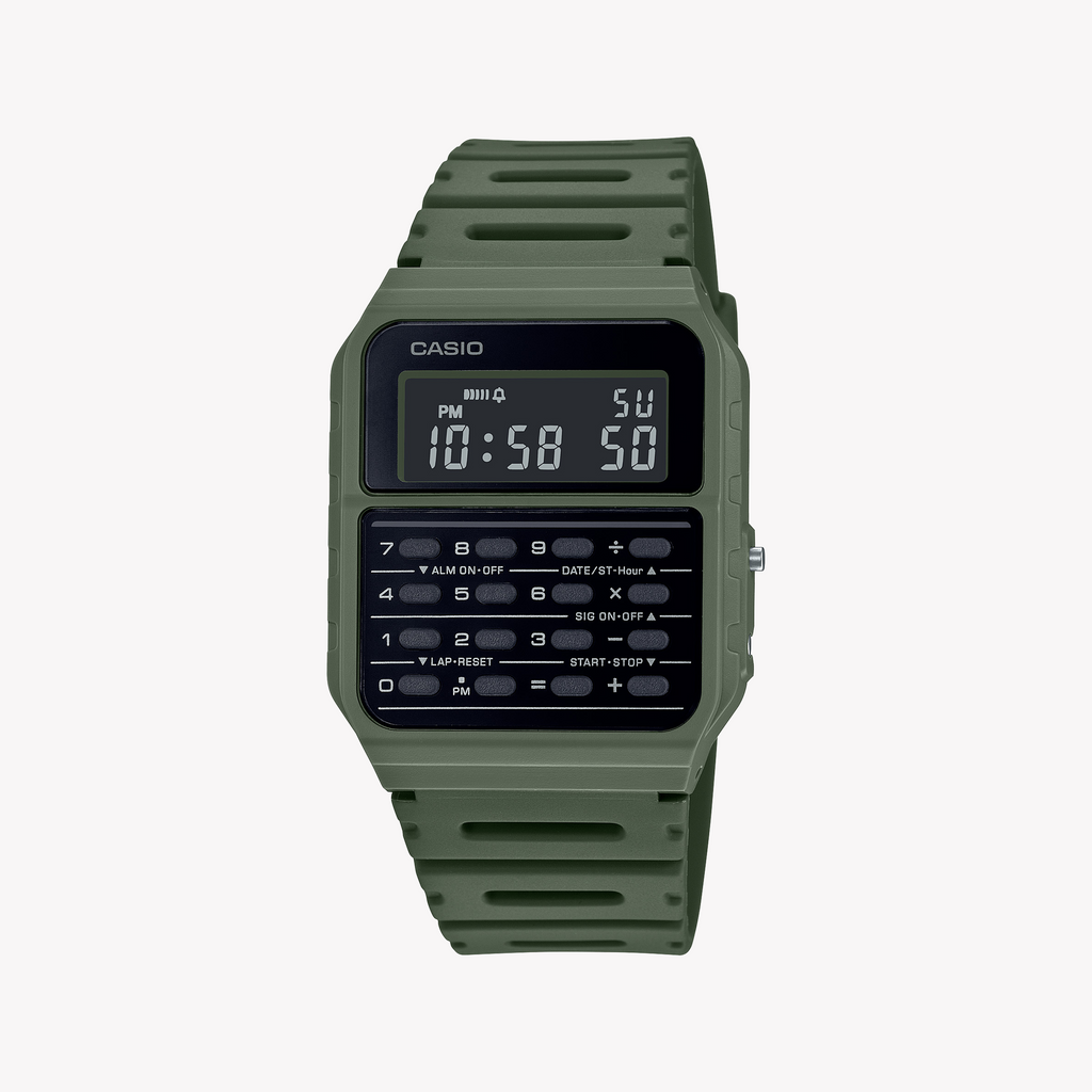 CASIO CA-53WF-3BDF ADVENTURE READY - STYLISH GREEN DIGITAL MEN'S WATCH with Calculator & Stopwatch