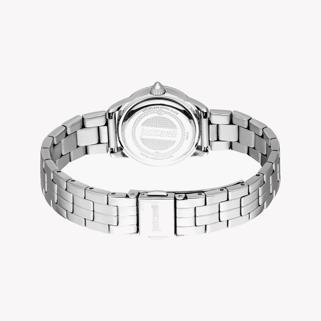 JUST CAVALLI JC1L328M0045 - VIBRANT SILVER & LIGHT BLUE WOMEN'S FASHION WATCH