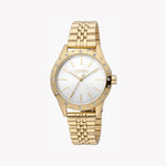 ESPRIT Women's Watch with Gold Stainless Steel Case and Gold Stainless Steel Band
