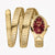 JUST CAVALLI Women's Watch with Gold Stainless Steel Case and Gold Stainless Steel Band