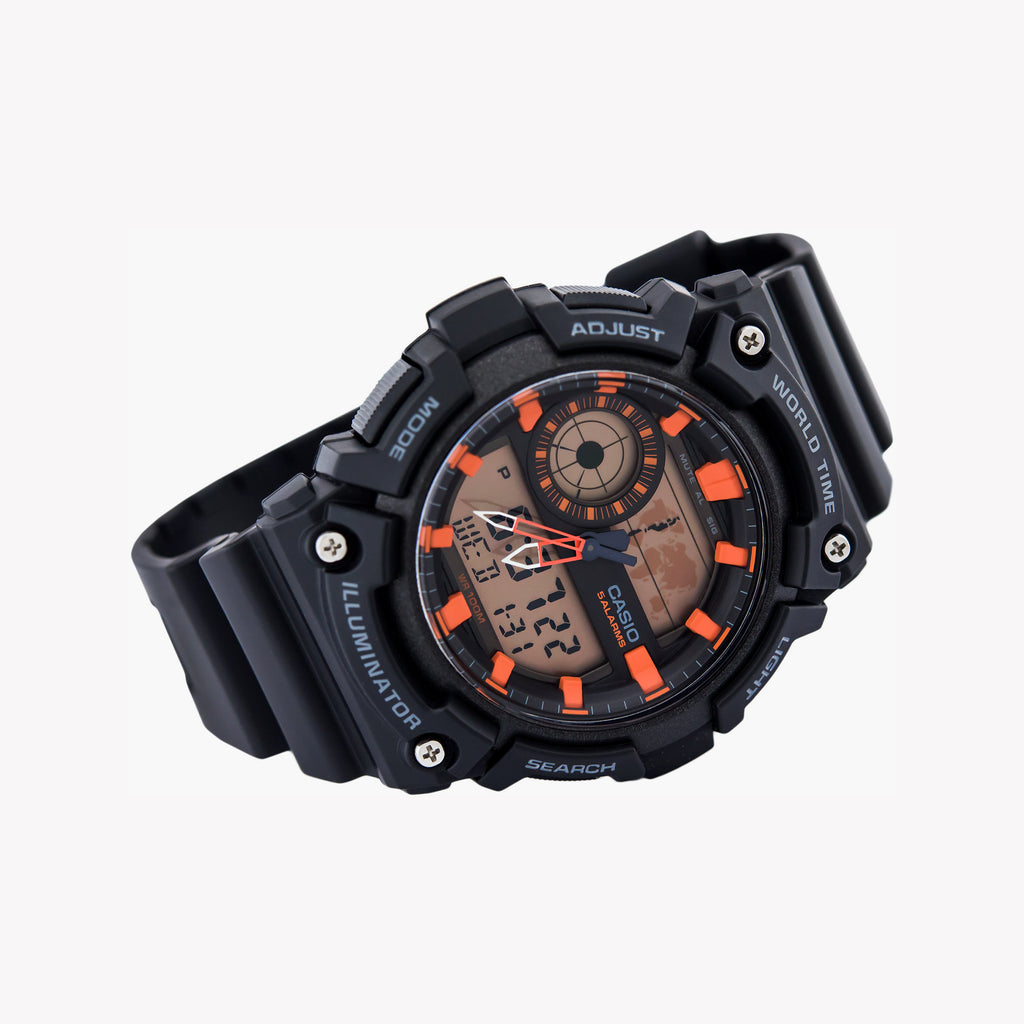 CASIO AEQ-200W-1A2VDF RUGGED SPORTY ADVENTURE - MEN'S BLACK RESIN DIGITAL WATCH