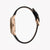 ESPRIT Women's Watch with Rose Gold Stainless Steel Case and Black Leather Band