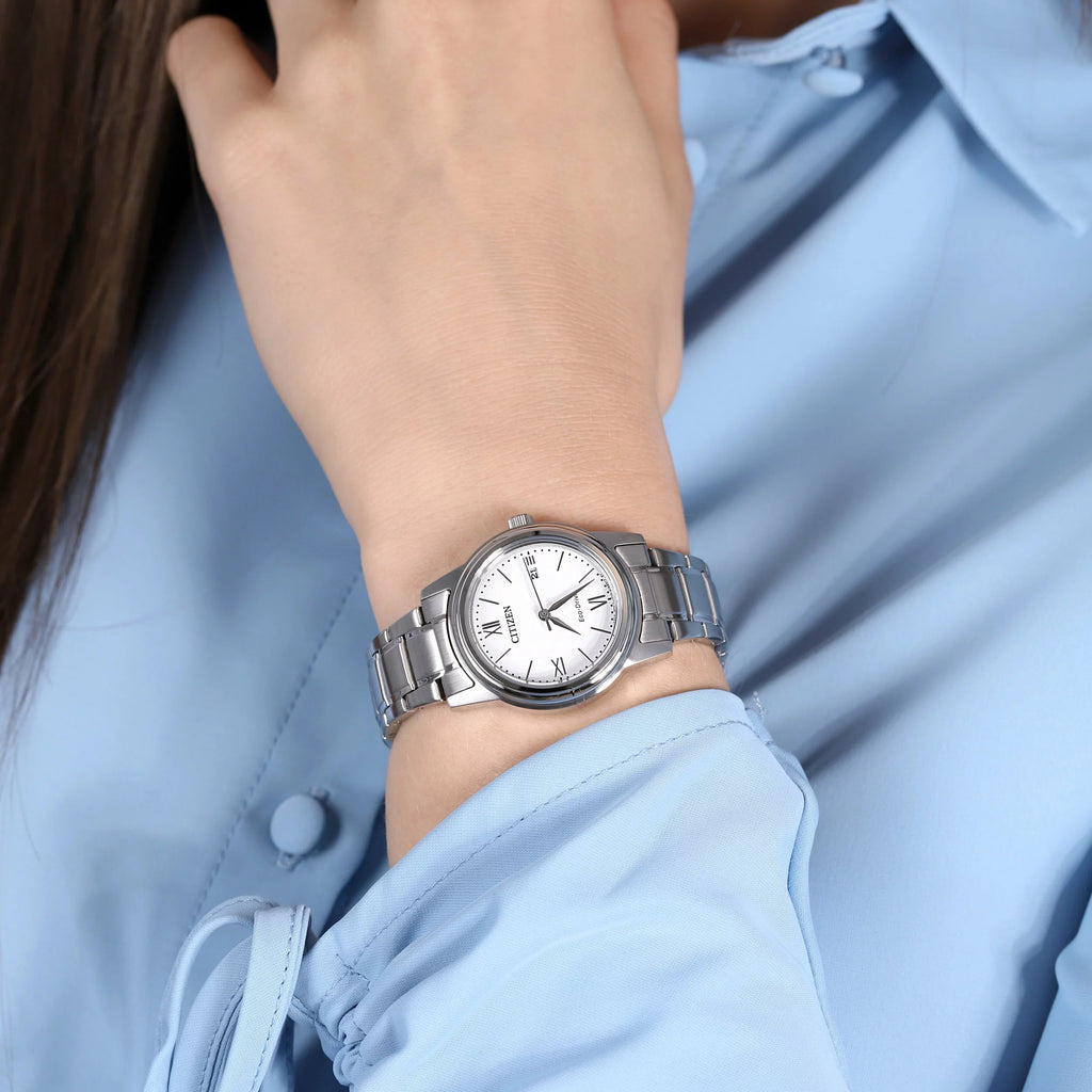 CITIZEN FE1220-89A ELEGANCE - TIMELESS BEAUTY & SUSTAINABILITY Women’s Eco-Drive Watch with Crystal Accents