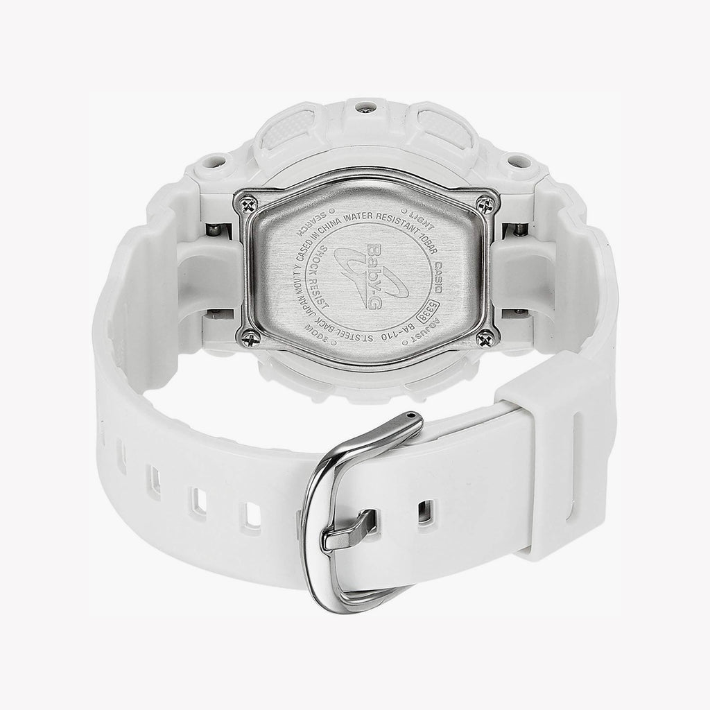 BA-110-7A3DR BABY-G WHITE SPORTY ELEGANCE - WOMEN'S TIMEPIECE FOR MODERN ADVENTURES