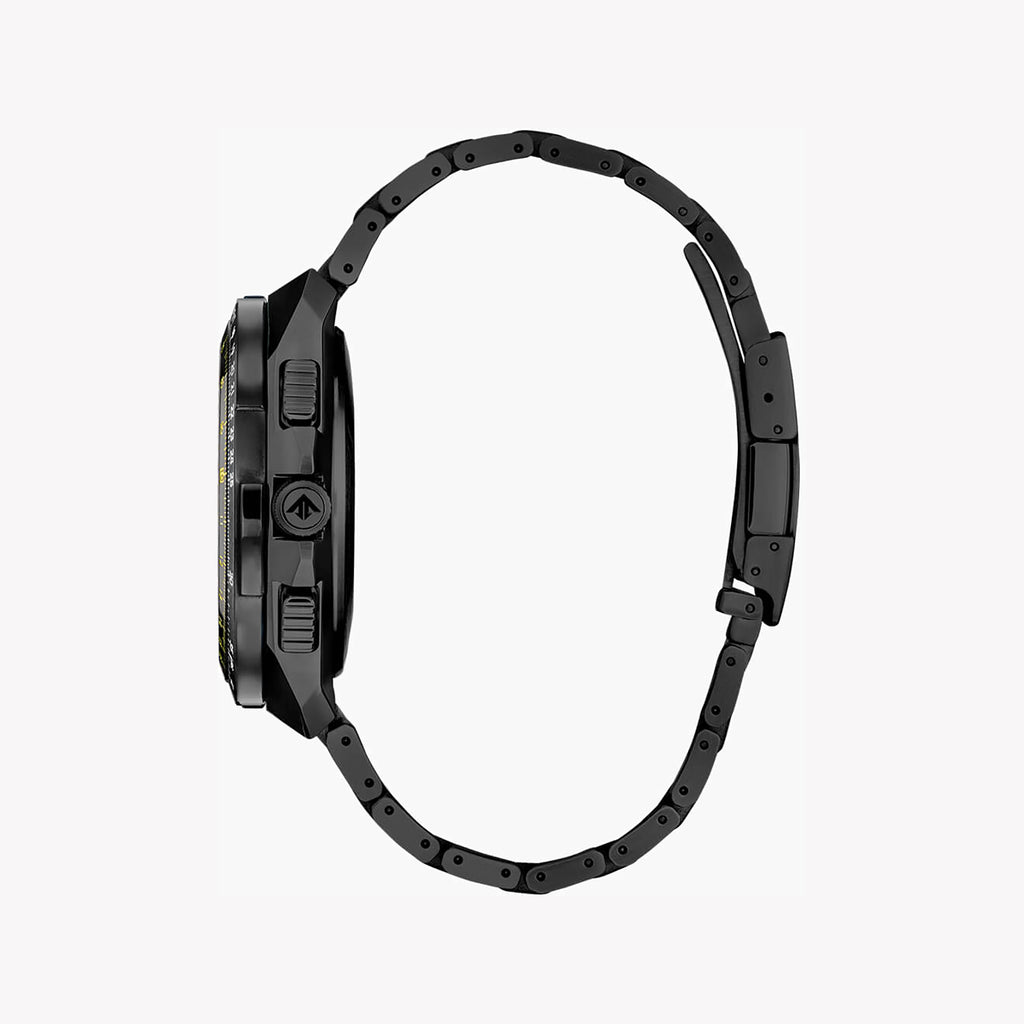 CITIZEN JY8127-59E MASTERFUL PRECISION - BLACK STAINLESS STEEL MEN'S WATCH with Chronograph & World Time