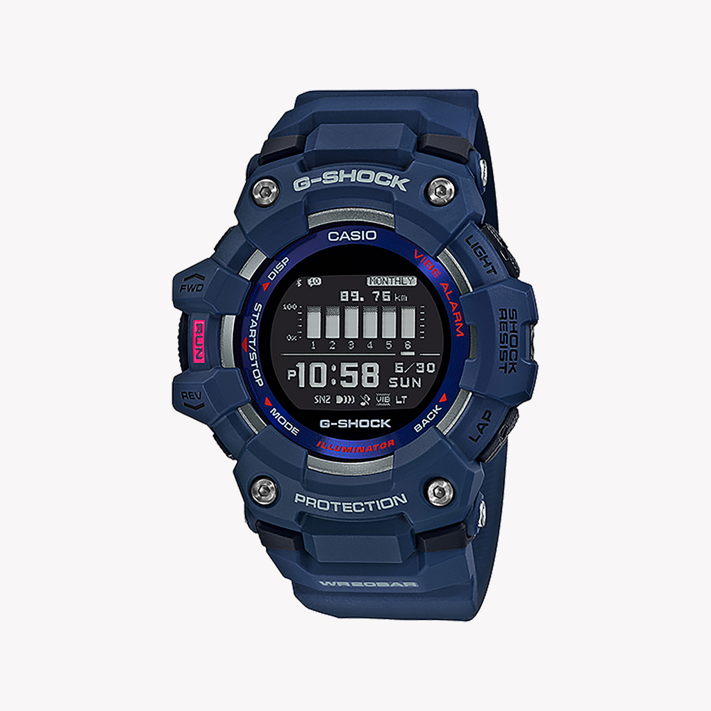CASIO G-SHOCK GBD-100-2DR - ADVENTURE-READY MEN'S WATCH WITH BLUE RESIN BAND & SMART FITNESS TRACKING