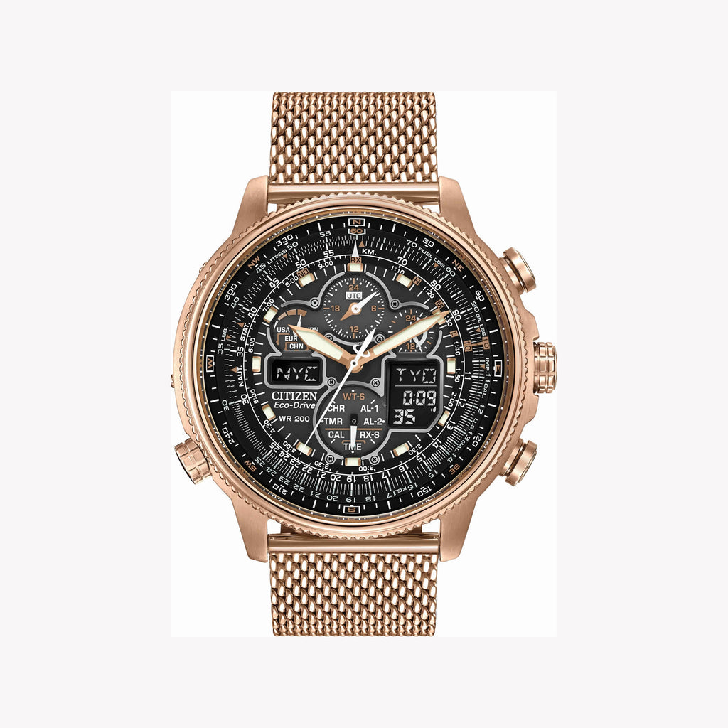 CITIZEN JY8033-51E ATOMIC ROSE GOLD DIAL - POWERFUL ECO-DRIVE MEN'S WATCH