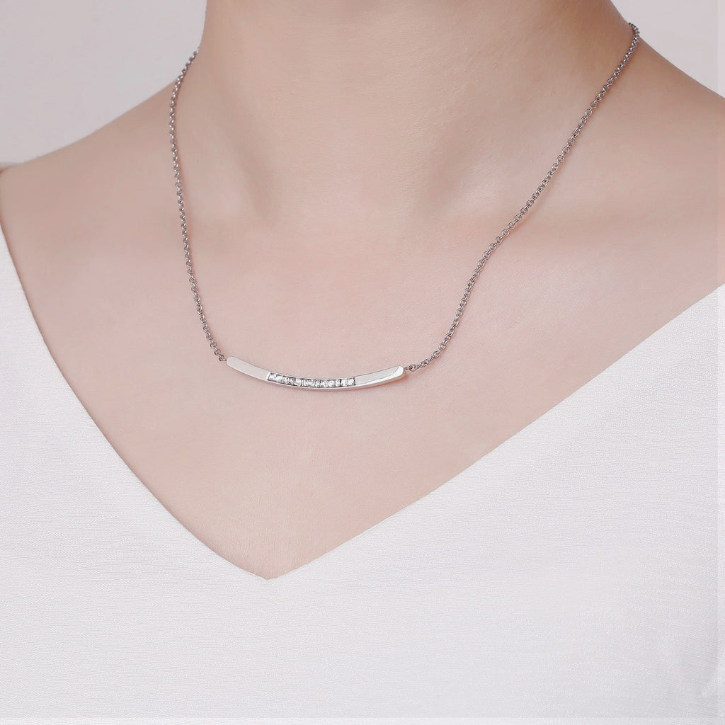 ZINK Women's Silver Stainless Steel Necklace | ZFNL001SS