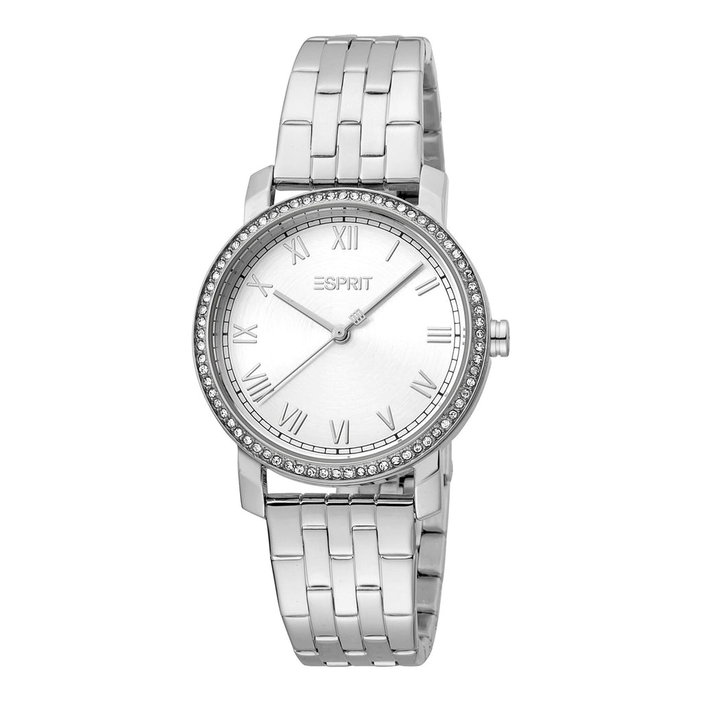 ESPRIT Women's Watch with Silver Stainless Steel Case and Silver Stainless Steel Band