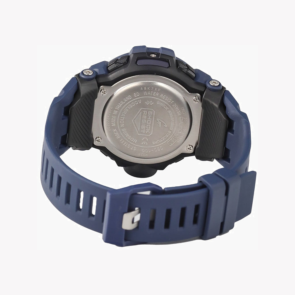 CASIO G-SHOCK GBD-100-2DR - ADVENTURE-READY MEN'S WATCH WITH BLUE RESIN BAND & SMART FITNESS TRACKING
