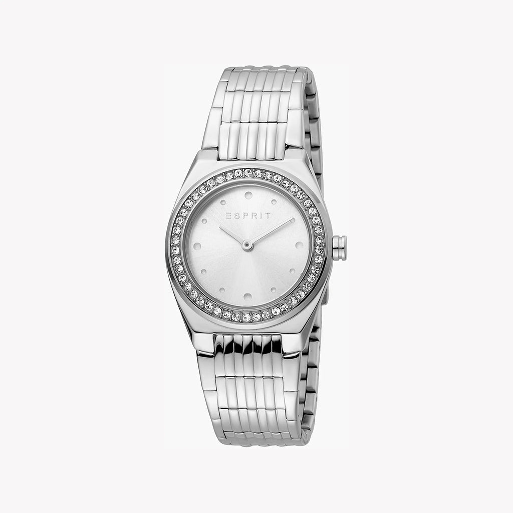 ESPRIT Women's Watch with Silver Stainless Steel Case and Silver Stainless Steel Band