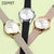 ESPRIT Women's Watch with Silver Stainless Steel Case and Black Faux Leather Band