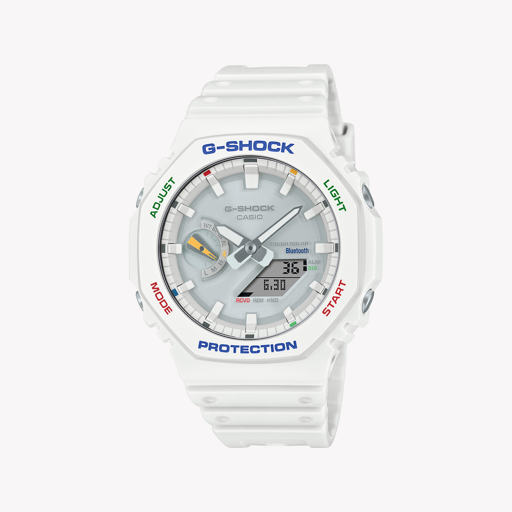 CASIO G-SHOCK GA-B2100FC-7ADR - VIBRANT ADVENTURER MEN'S WATCH with White Resin Band and Rugged Style