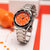 CITIZEN AW1760-81X BOLD PRECISION - DYNAMIC MEN'S WATCH with Silver Band & Vibrant Orange Dial