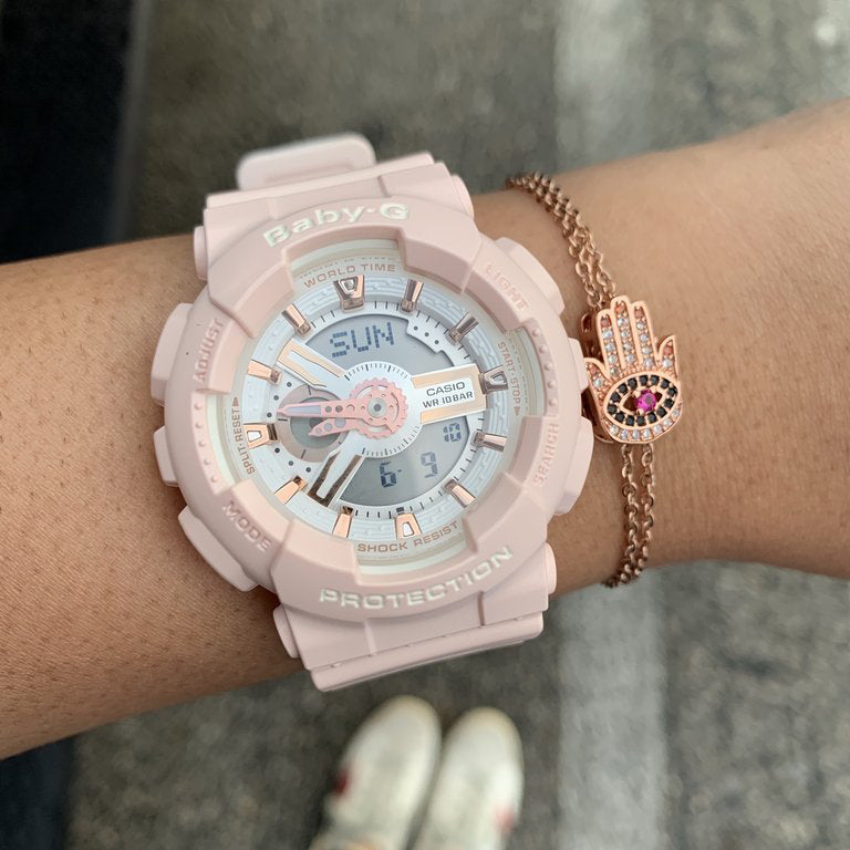BA-110RG-4ADR BABY-G - PASTEL PINK SPORTY CHIC TIMEPIECE FOR ADVENTUROUS WOMEN