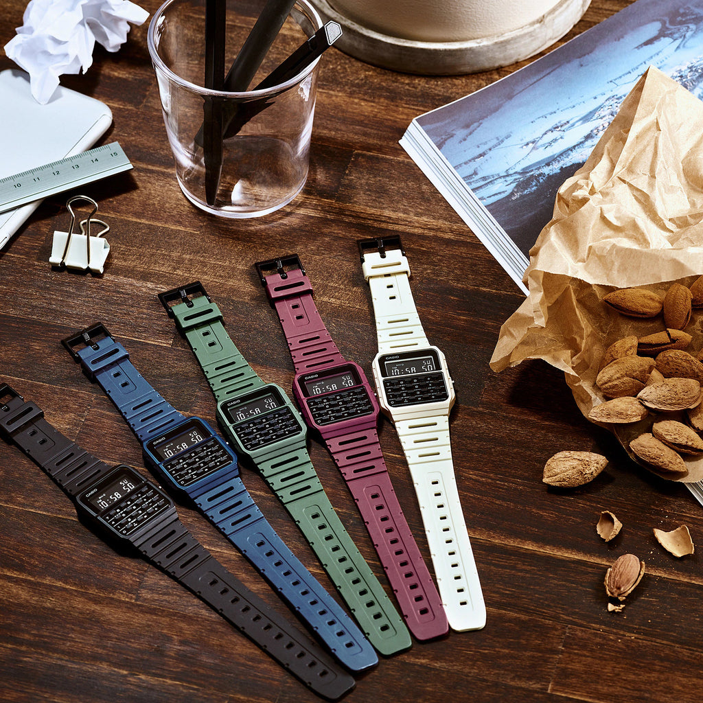 CASIO CA-53WF-4BDF SPORTY VIBRANCE - MEN'S DIGITAL WATCH WITH RED RESIN BAND & MULTIFUNCTIONAL CAPABILITIES