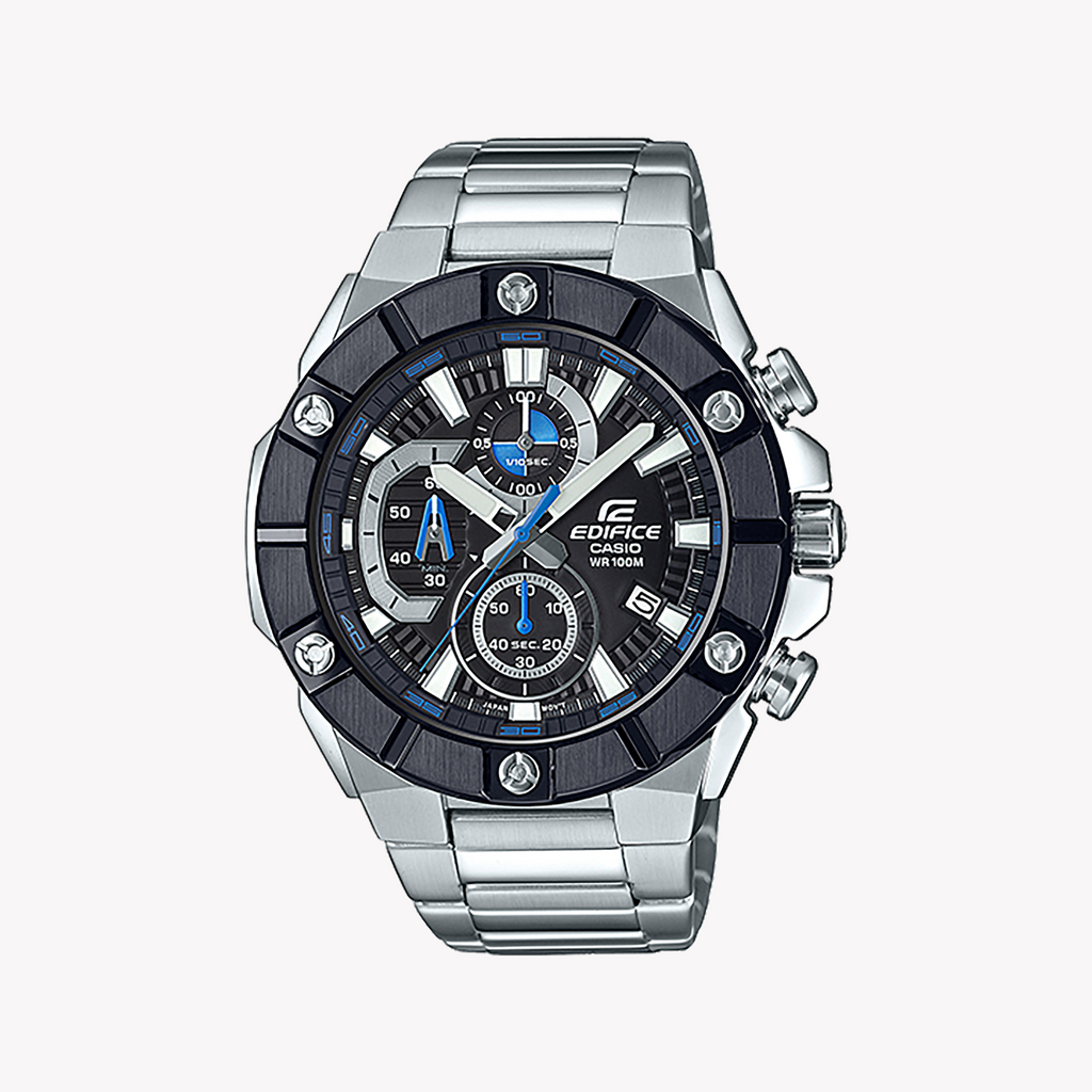 CASIO EDIFICE EFR-569DB-1AVUDF - SPORTY SOPHISTICATION MEN'S WATCH WITH BLACK DIAL & STAINLESS STEEL BAND