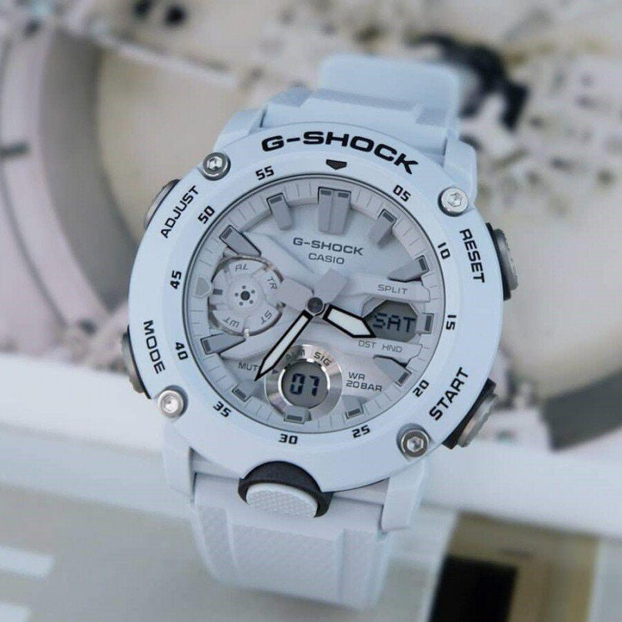 CASIO G-SHOCK GA-2000S-7ADR ADVENTURE READY - STYLISH WHITE MEN'S WATCH WITH SHOCK RESISTANCE