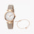 ESPRIT Women's Watch with Rose Gold Stainless Steel Case and Beige Leather Band