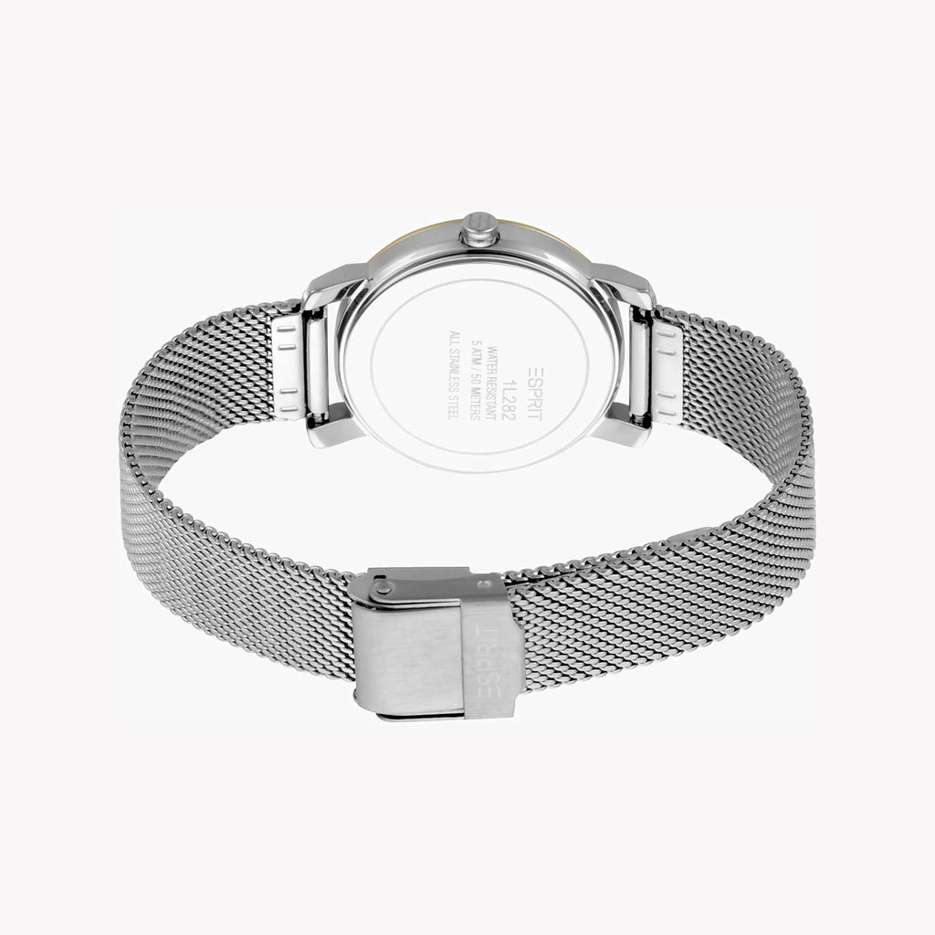 ESPRIT Women's Watch with Silver Stainless Steel Case and Silver Stainless Steel Band