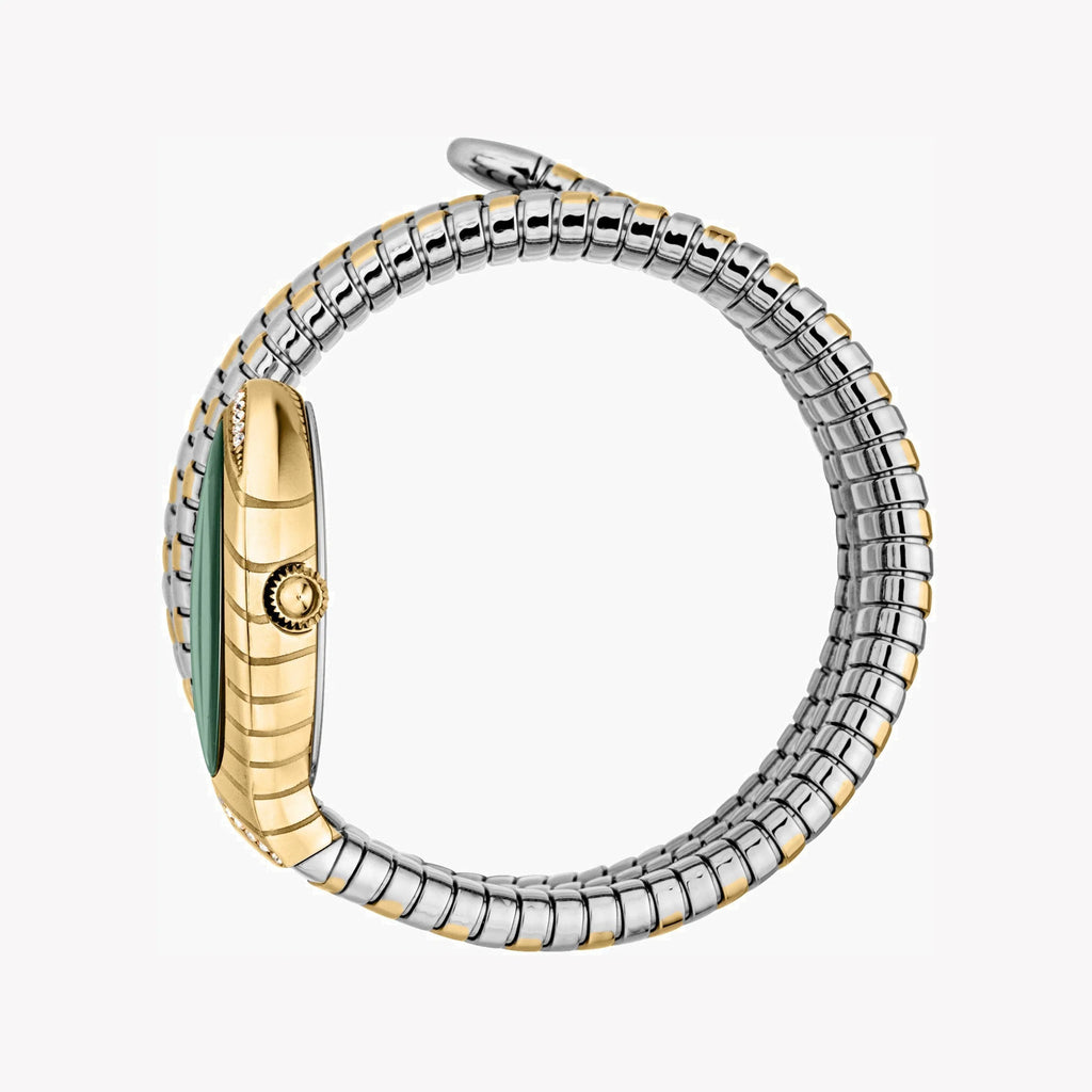 JUST CAVALLI Women's Watch with Gold Stainless Steel Case and Silver & Gold Stainless Steel Band