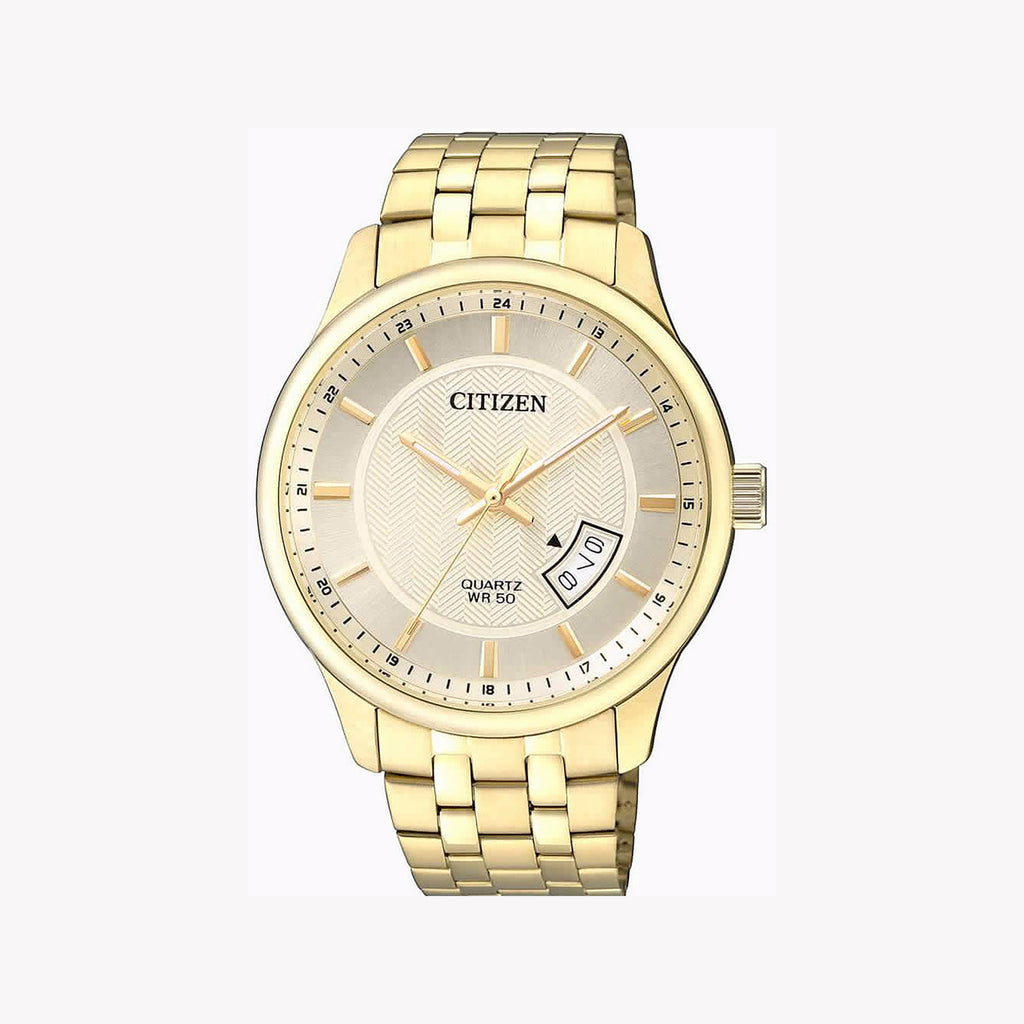 CITIZEN BI1052-85P GOLDEN ELEGANCE - Men's Quartz Watch with Stunning Gold Finish and 5 ATM Water Resistance