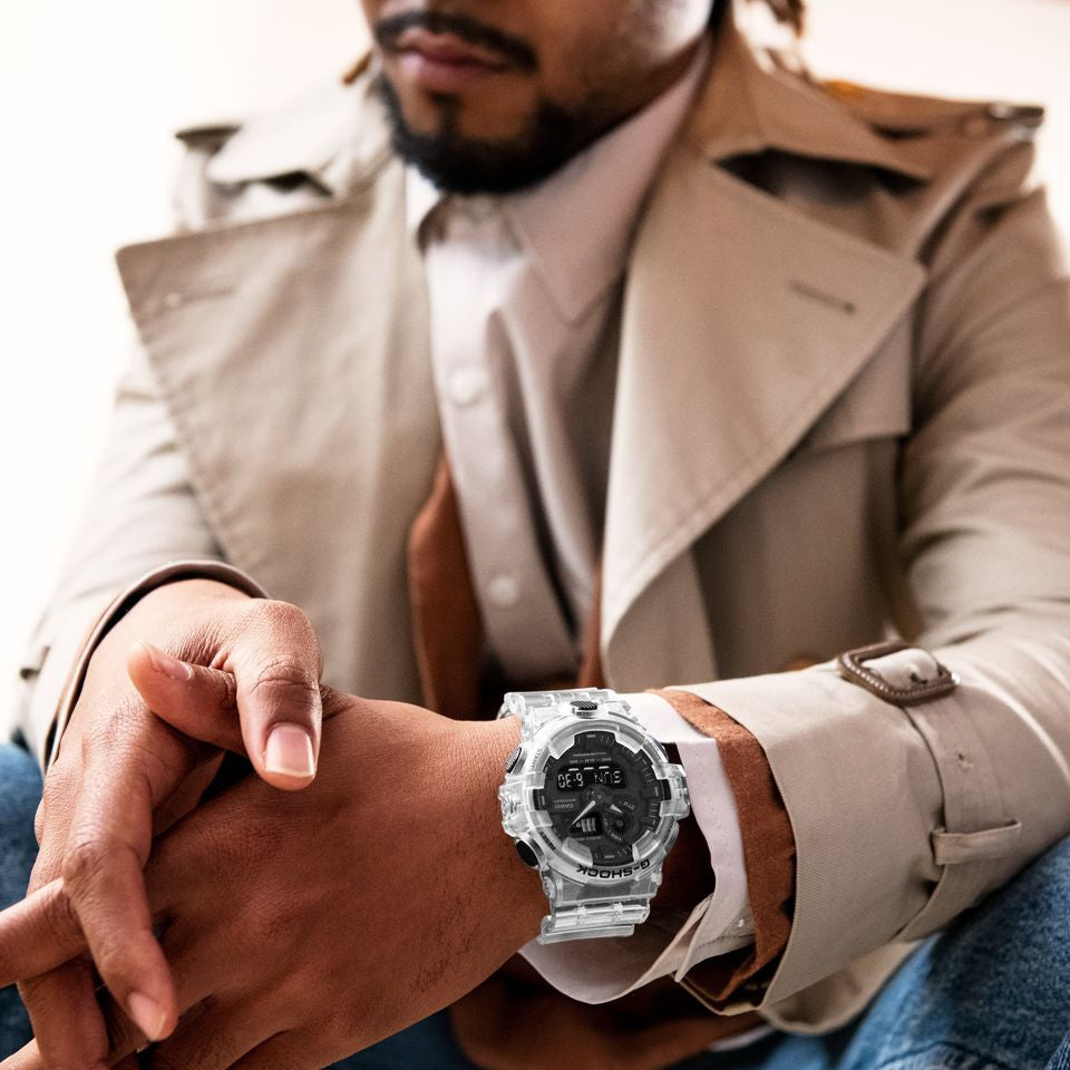 CASIO G-SHOCK GA-700SKE-7ADR - BOLD ADVENTURER MEN'S WATCH WITH WHITE RESIN BAND & DIGITAL DIAL